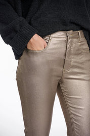METALLIC SKINNY PANTS