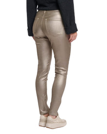METALLIC SKINNY PANTS