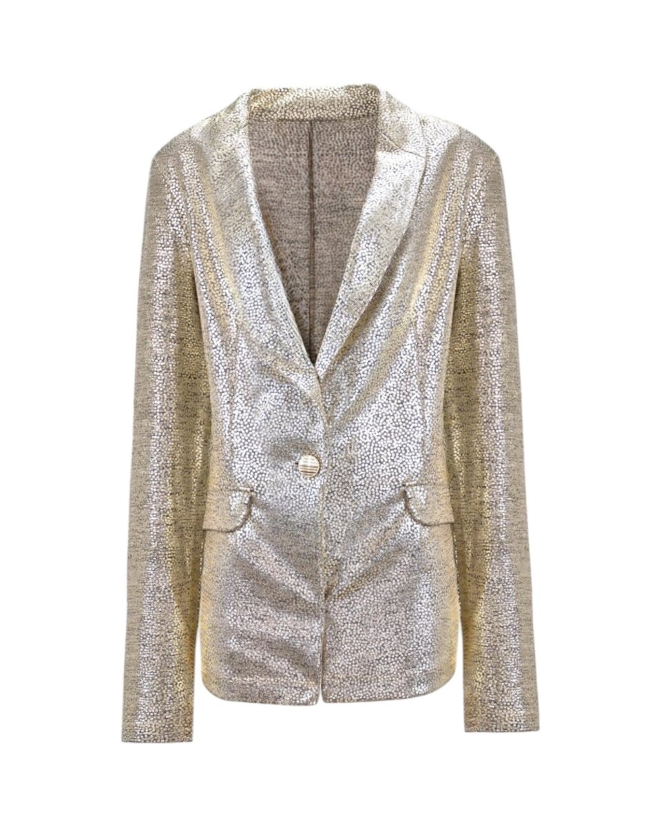 METALLIC TAILORED BLAZER