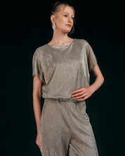METALLIC TEXTURED TWO - PIECE SET - Nakhle.Ets - ensemble
