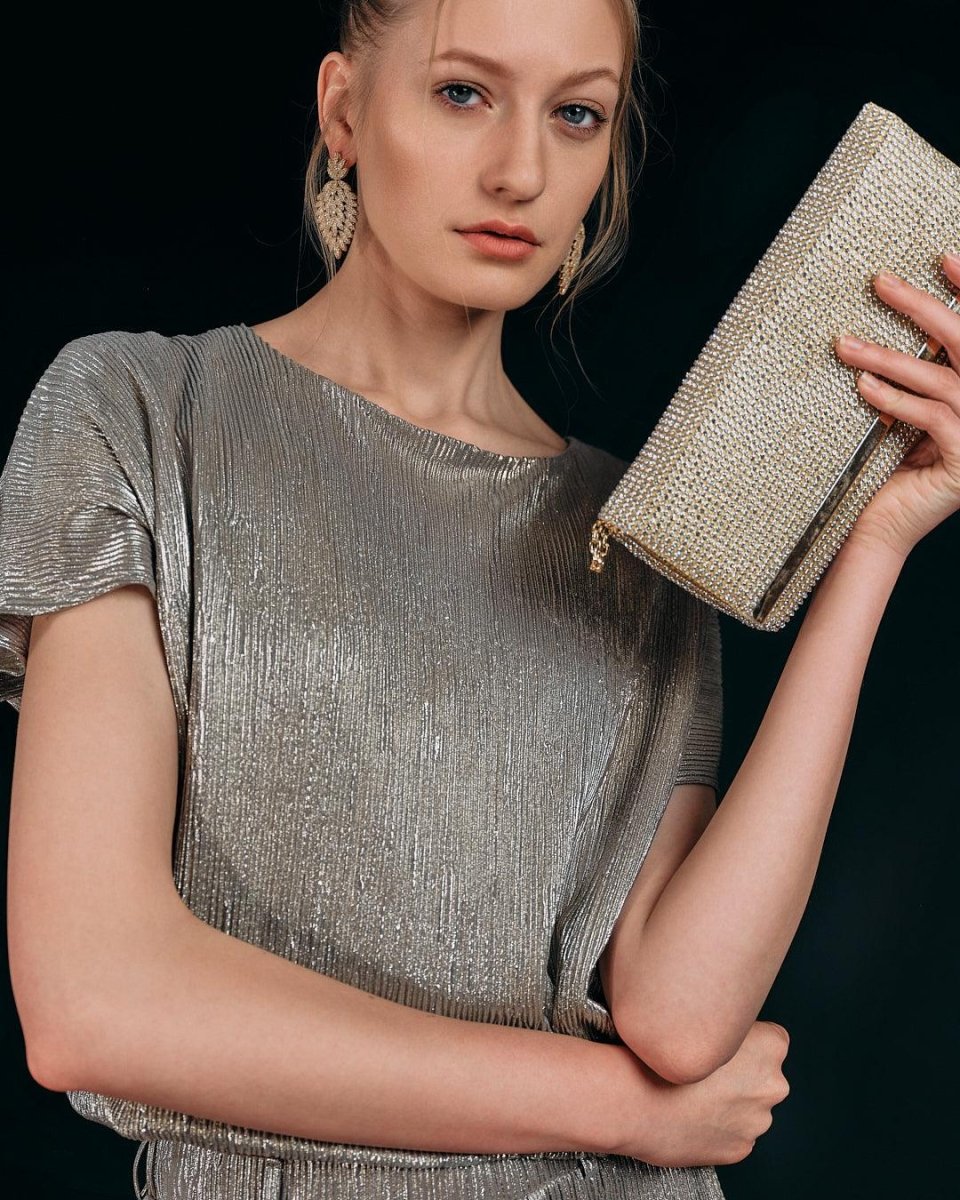 METALLIC TEXTURED TWO - PIECE SET - Nakhle.Ets - ensemble