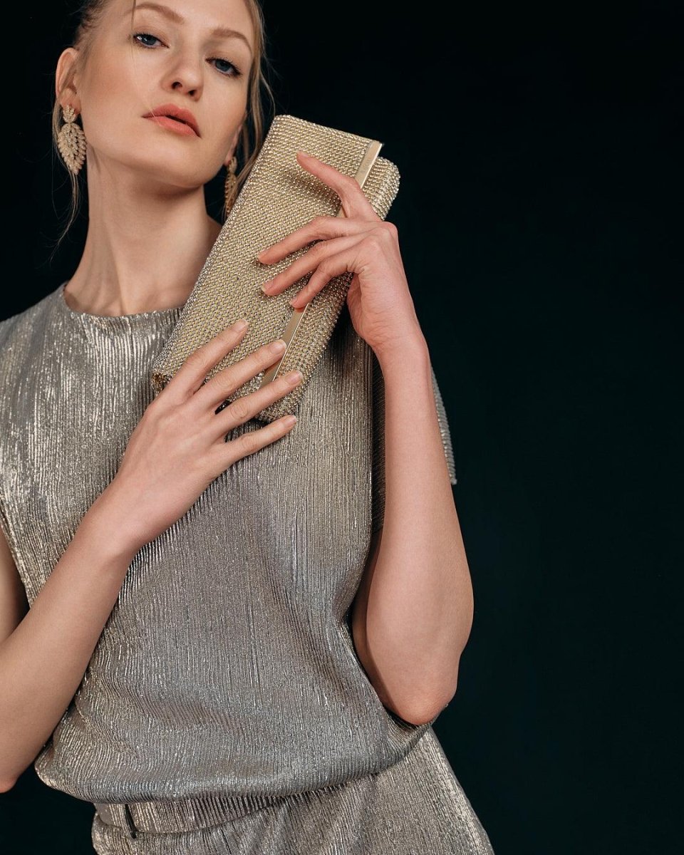 METALLIC TEXTURED TWO - PIECE SET - Nakhle.Ets - ensemble