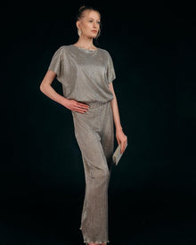 METALLIC TEXTURED TWO-PIECE SET