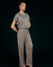 METALLIC TEXTURED TWO-PIECE SET