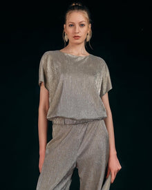 METALLIC TEXTURED TWO-PIECE SET