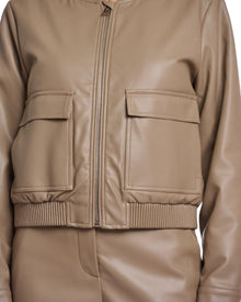 MINIMAL LEATHER ZIP JACKET