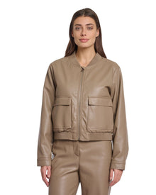 MINIMAL LEATHER ZIP JACKET