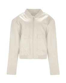 MINIMAL LEATHER ZIP JACKET