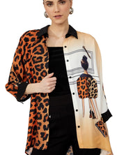 MIXED PRINT STATEMENT SHIRT