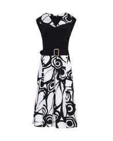 MONOCHROME A-LINE DRESS