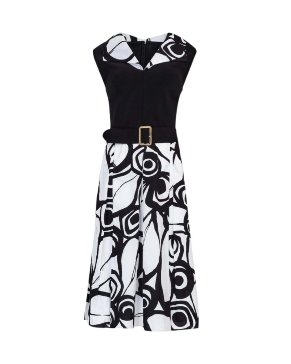 MONOCHROME A-LINE DRESS