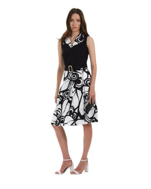 MONOCHROME A-LINE DRESS
