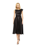 ONE - SHOULDER BELTED RUFFLE DRESS - Nakhle.Ets - Dresses