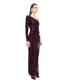 ONE-SHOULDER SEQUIN GOWN