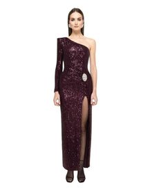 ONE-SHOULDER SEQUIN GOWN
