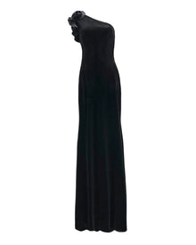ONE-SHOULDER VELVET GOWN