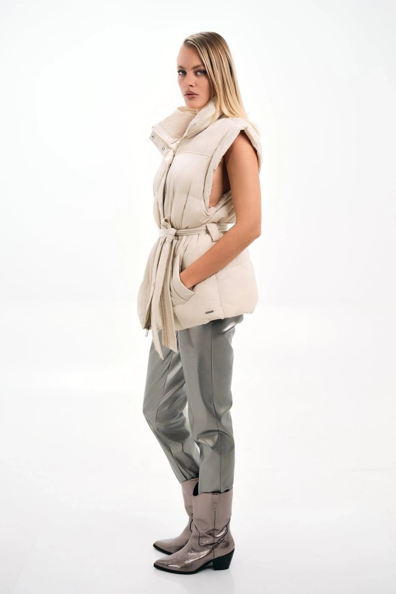 PADDED BELTED GILET - Nakhle.Ets - Jackets