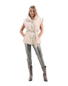 PADDED BELTED GILET