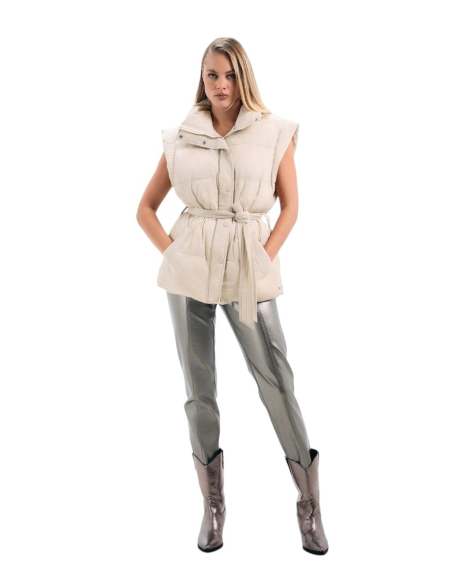 PADDED BELTED GILET