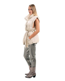 PADDED BELTED GILET