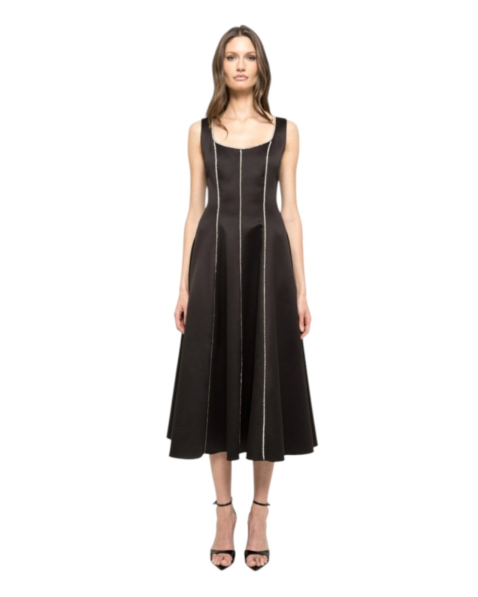 PANELLED MIDI DRESS