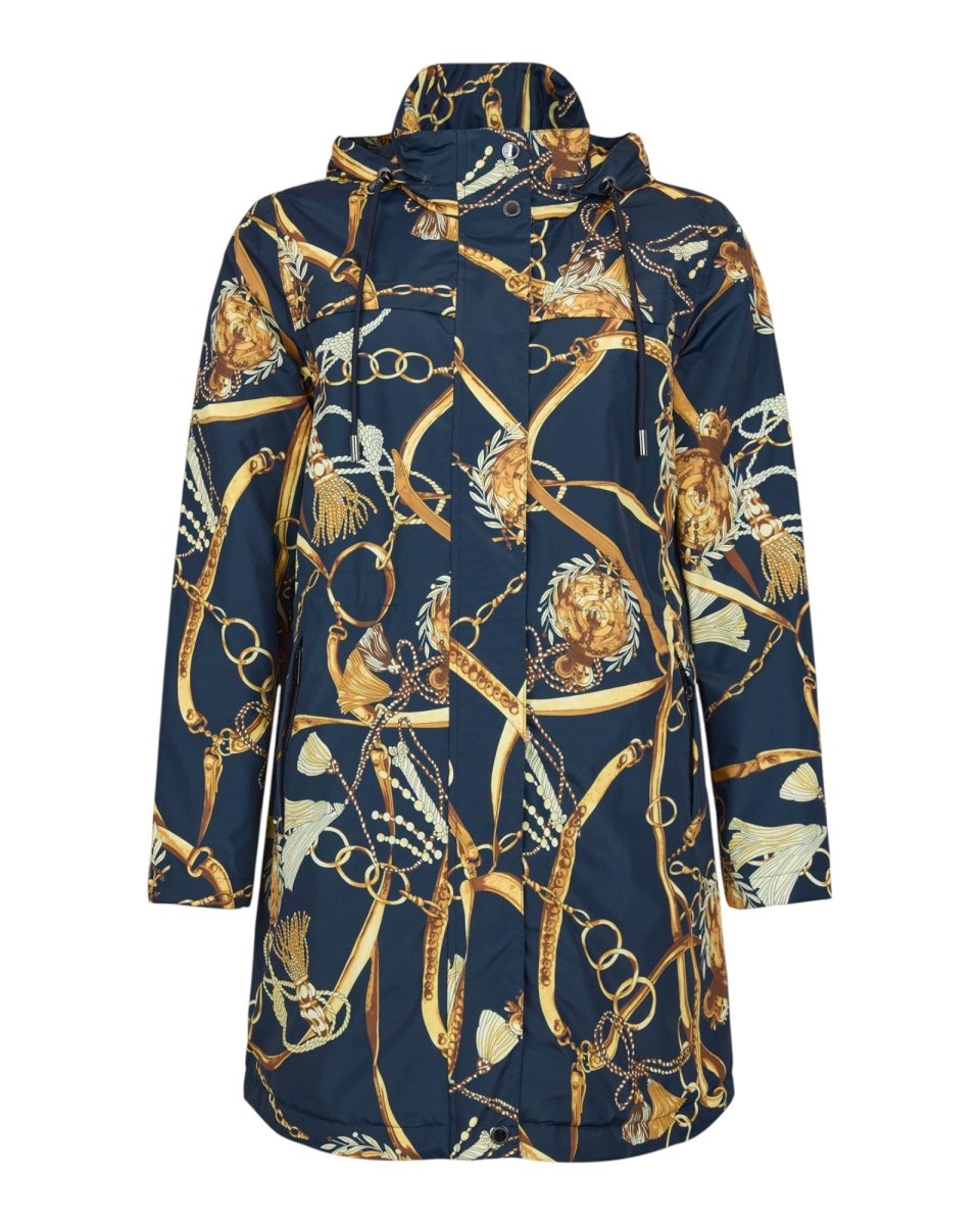 PATTERNED HOODED COAT 