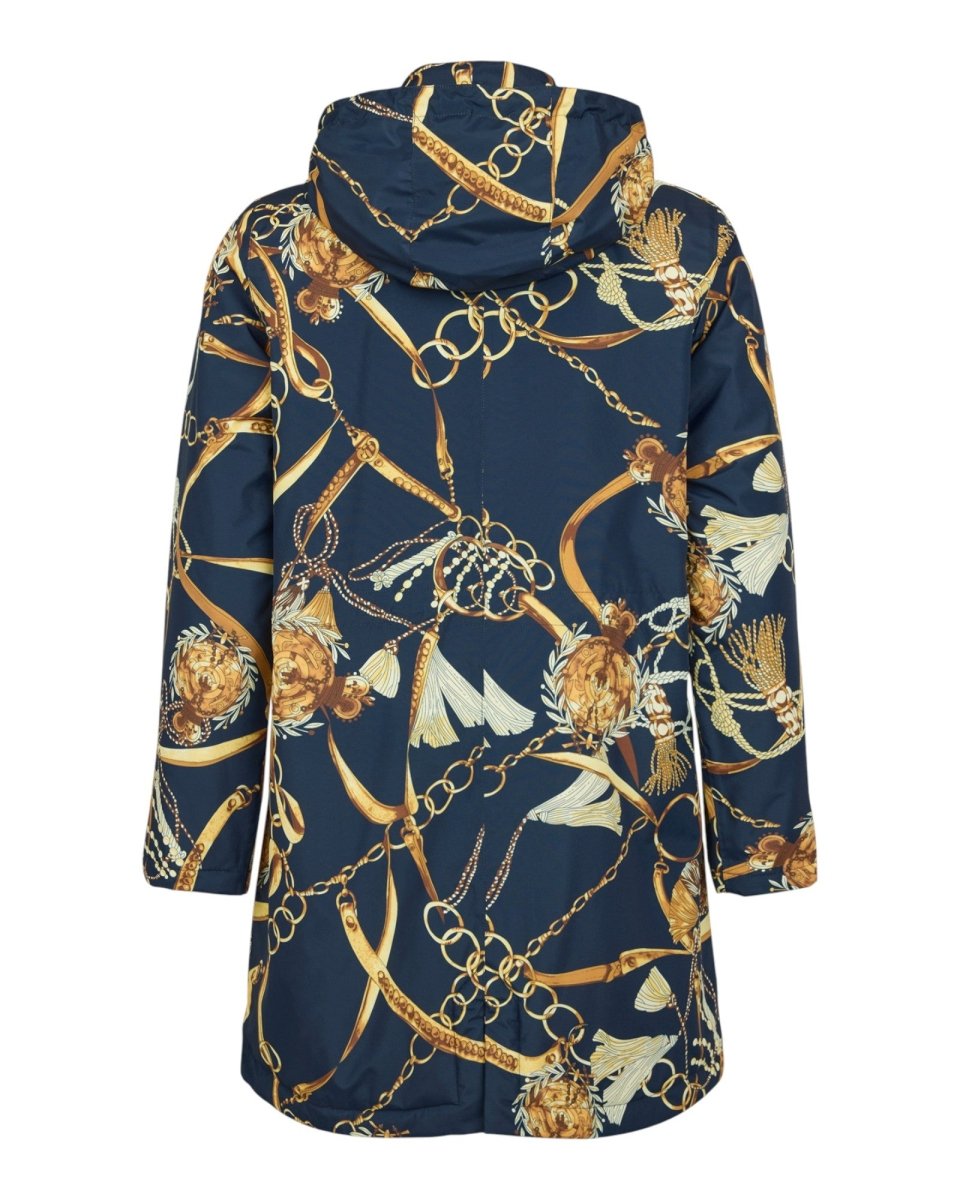PATTERNED HOODED COAT 