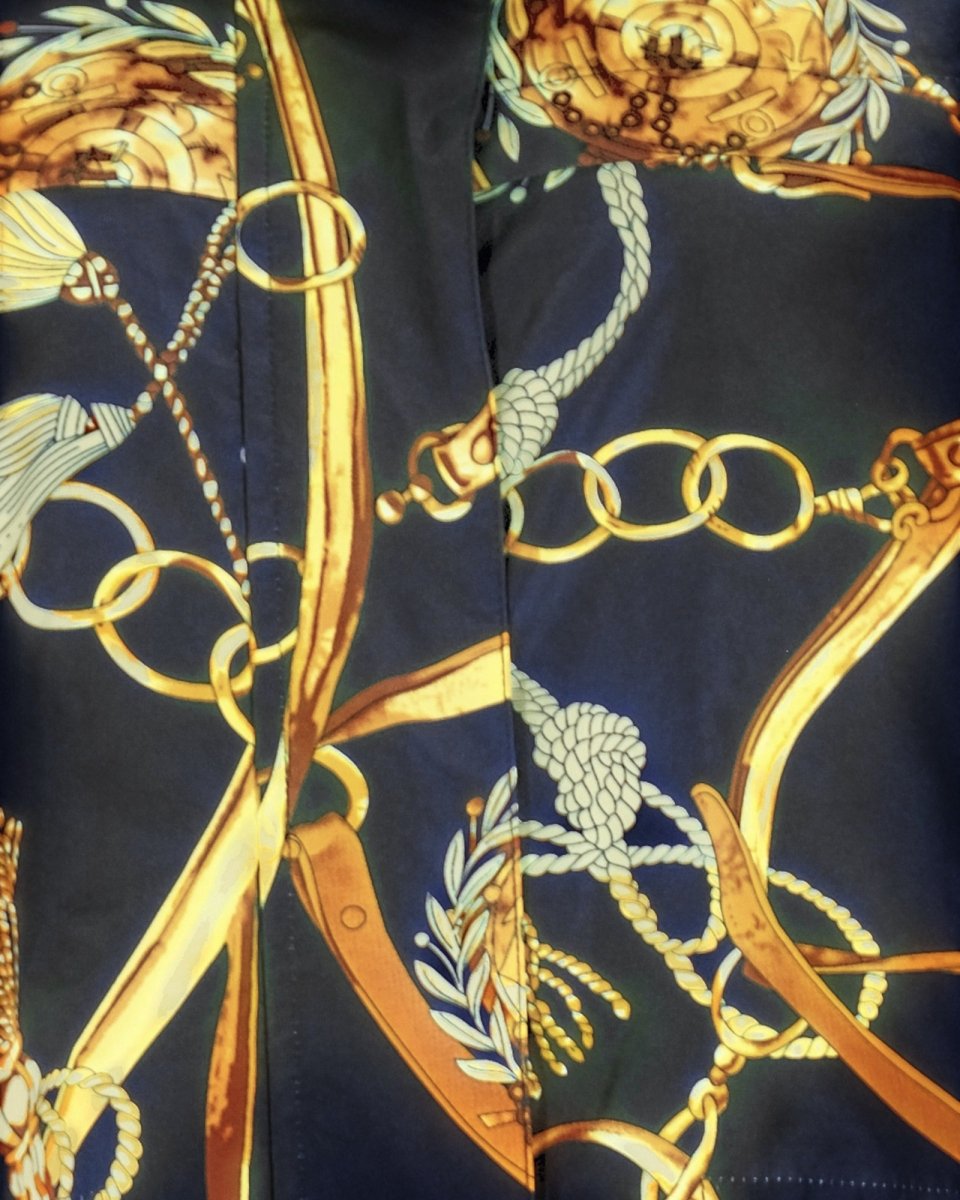 PATTERNED HOODED COAT 