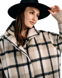 PLAID WOOL COAT