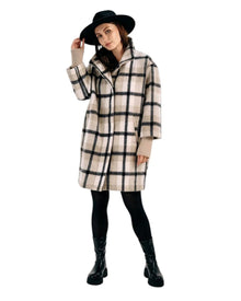PLAID WOOL COAT