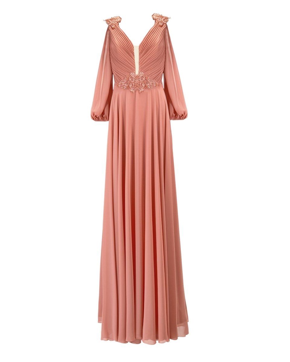 PLEATED EMPIRE GOWN