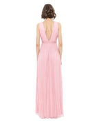 PLEATED FLOWY BACKLESS DRESS - Nakhle.Ets - Dresses