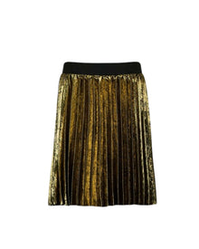 PLEATED METALLIC SKIRT