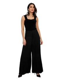 PLEATED WIDE LEG PANTS