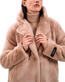 PLUSH FAUX FUR COAT
