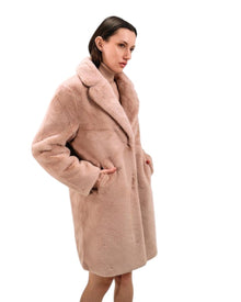 PLUSH FAUX FUR COAT
