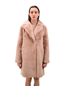 PLUSH FAUX FUR COAT