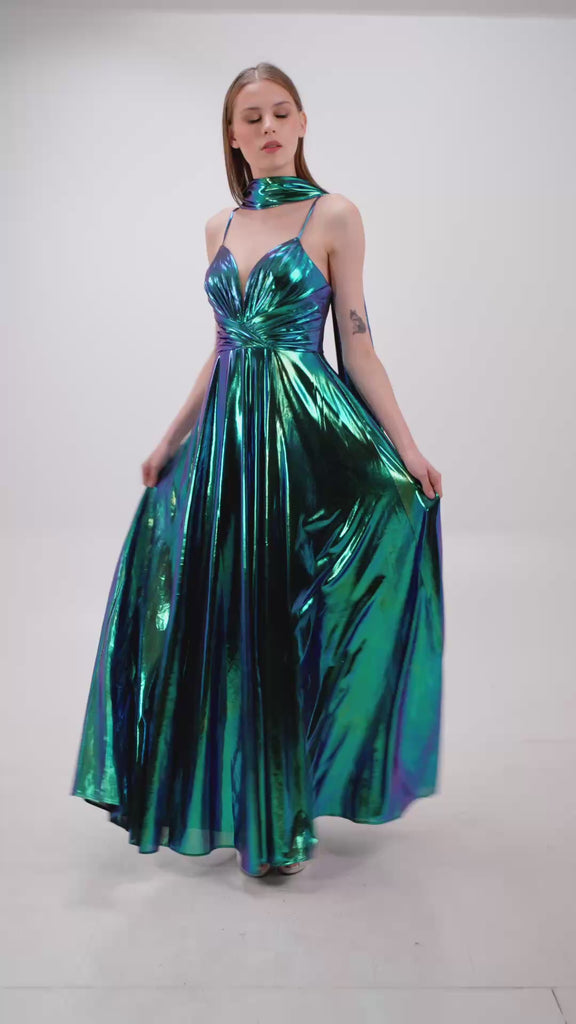 GLAMOROUS DRAPED GOWN