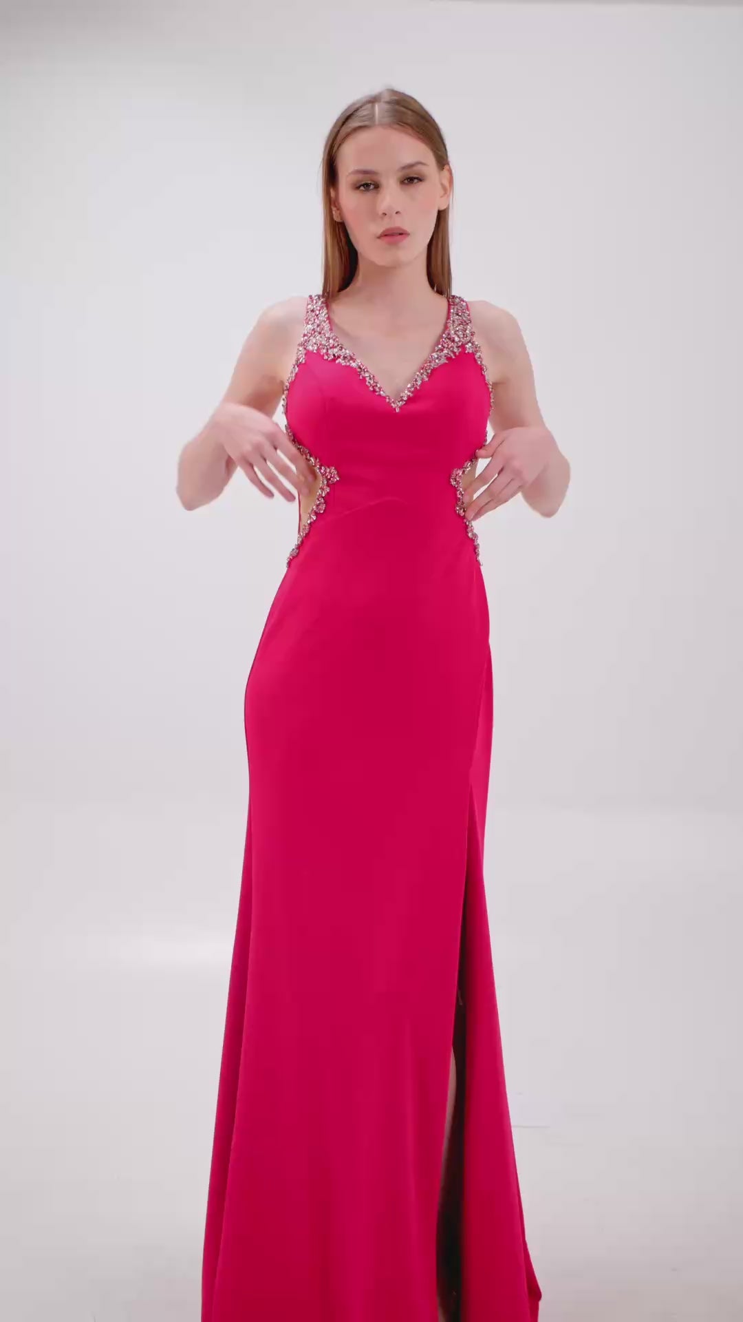 EMBELLISHED CUTOUT MERMAID GOWN