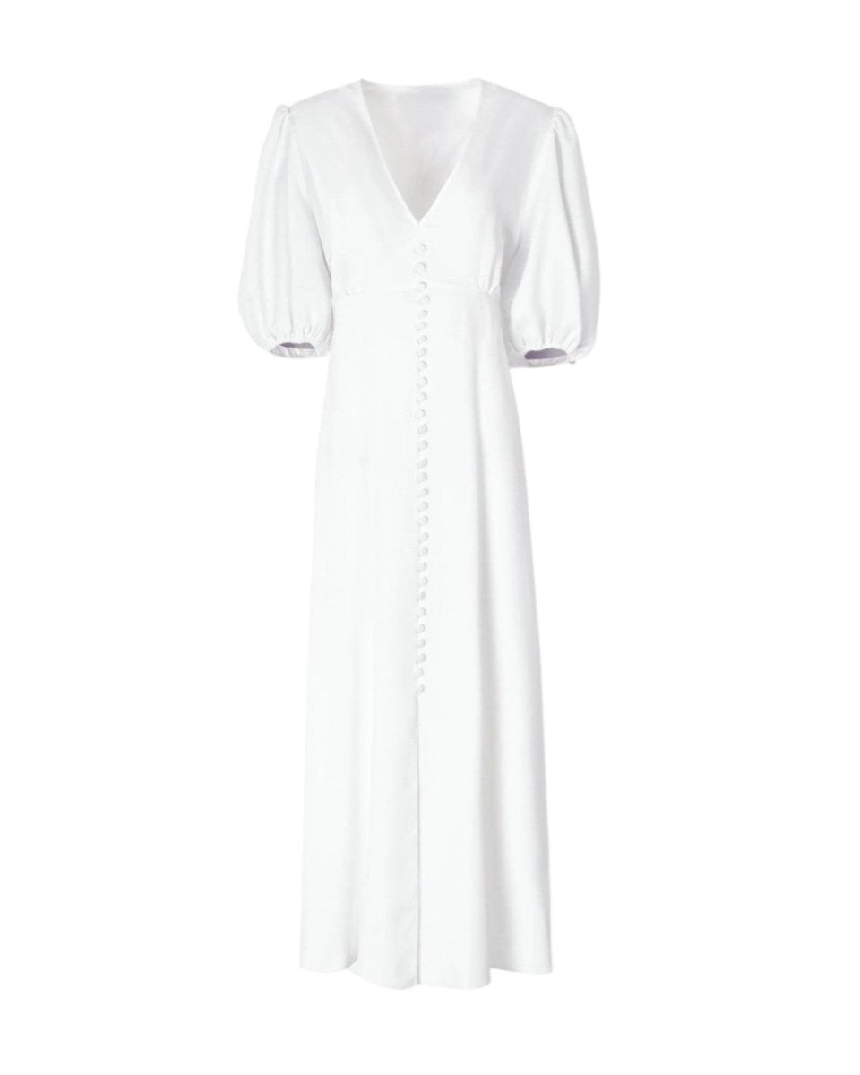 PUFF - SLEEVE MIDI DRESS - Nakhle.Ets - Dresses