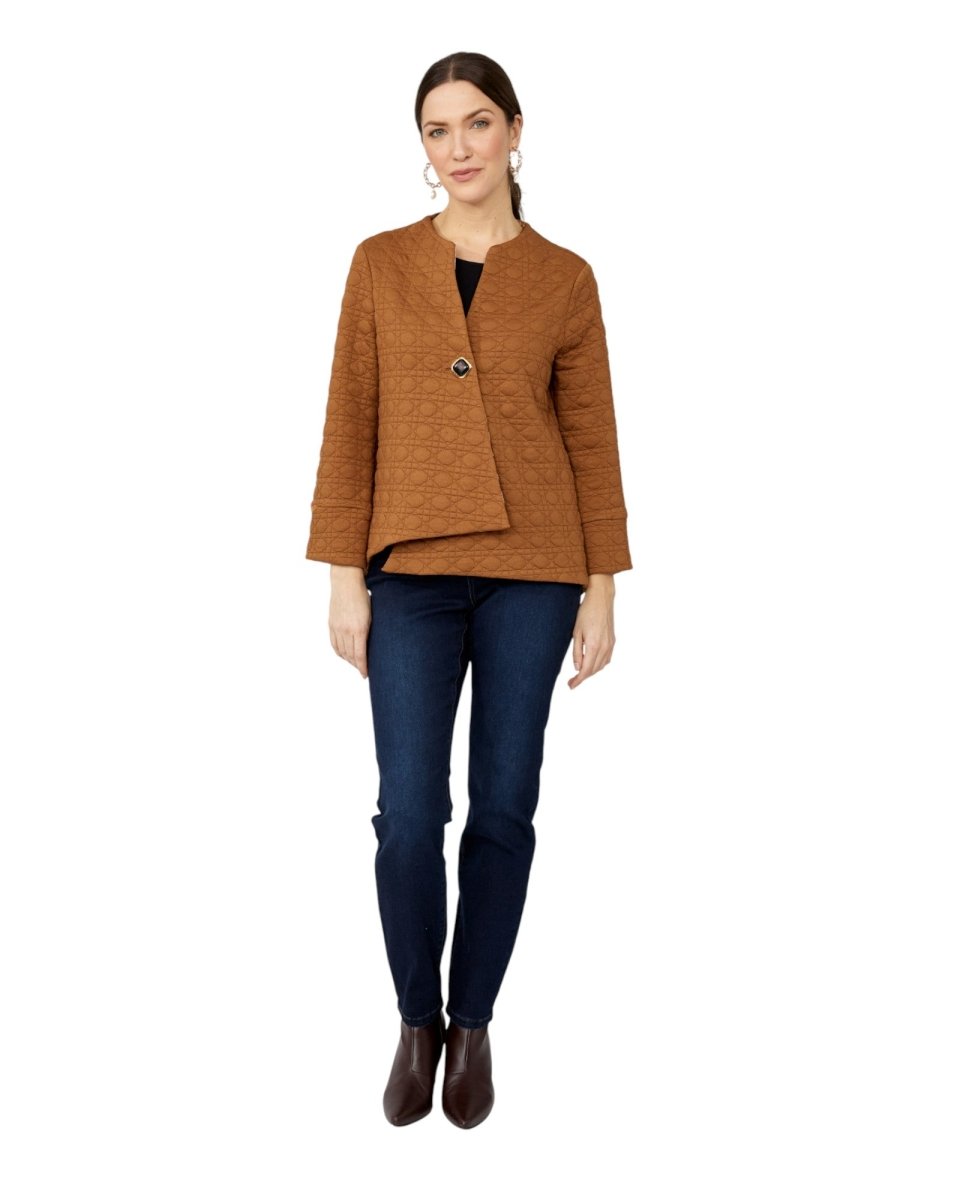 QUILTED ASYMMETRIC JACKET