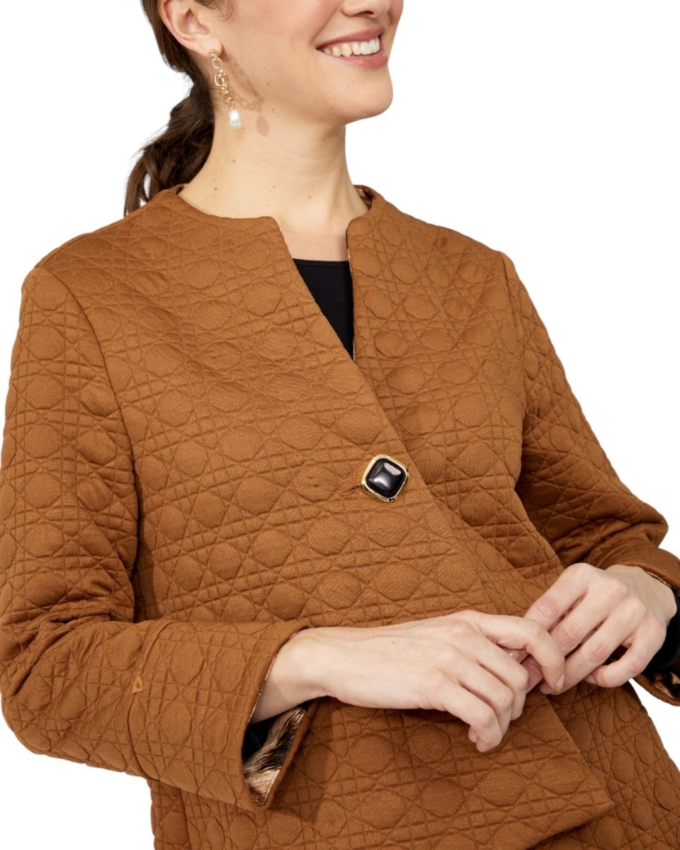 QUILTED ASYMMETRIC JACKET