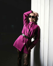 QUILTED LONG JACKET GOLD BUTTONS - Nakhle.Ets - Jackets