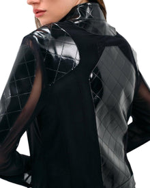 QUILTED VINYL MESH JACKET