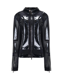 QUILTED VINYL MESH JACKET