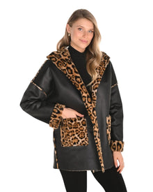 REVERSIBLE LEOPARD COAT