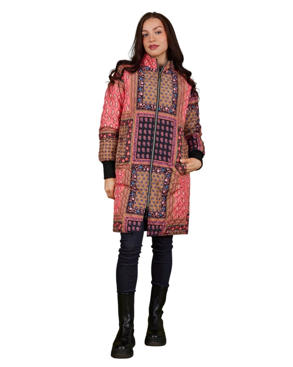 REVERSIBLE PATCHWORK QUILTED COAT