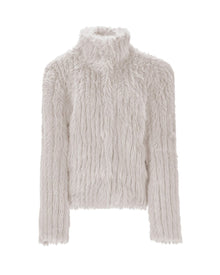 RIBBED FAUX FUR JACKET