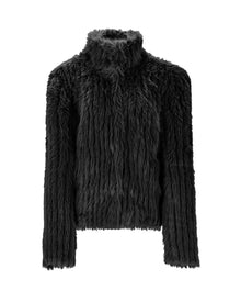 RIBBED FAUX FUR JACKET