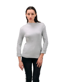 RIBBED HIGH-NECK SWEATER